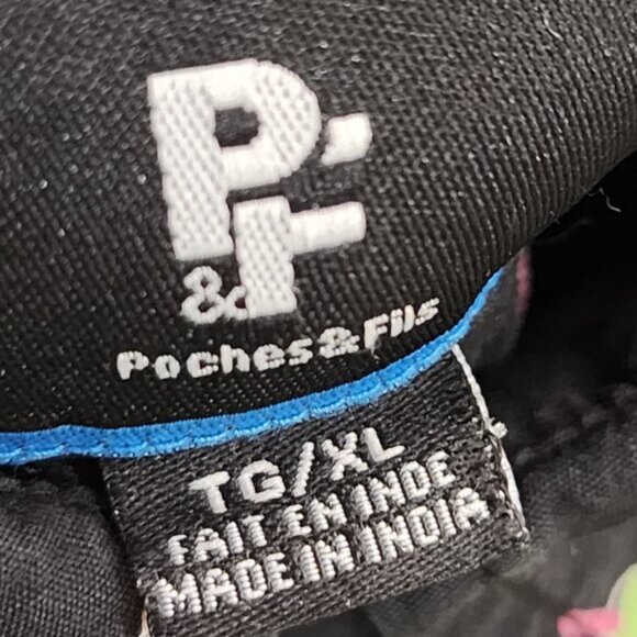 Poches & Fils Black Slushie Print 100% Cotton Button Front Shirt - Picture 6 of 7